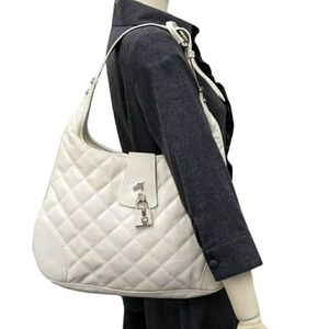 Burberry  off-white Quilted leather brook hobo